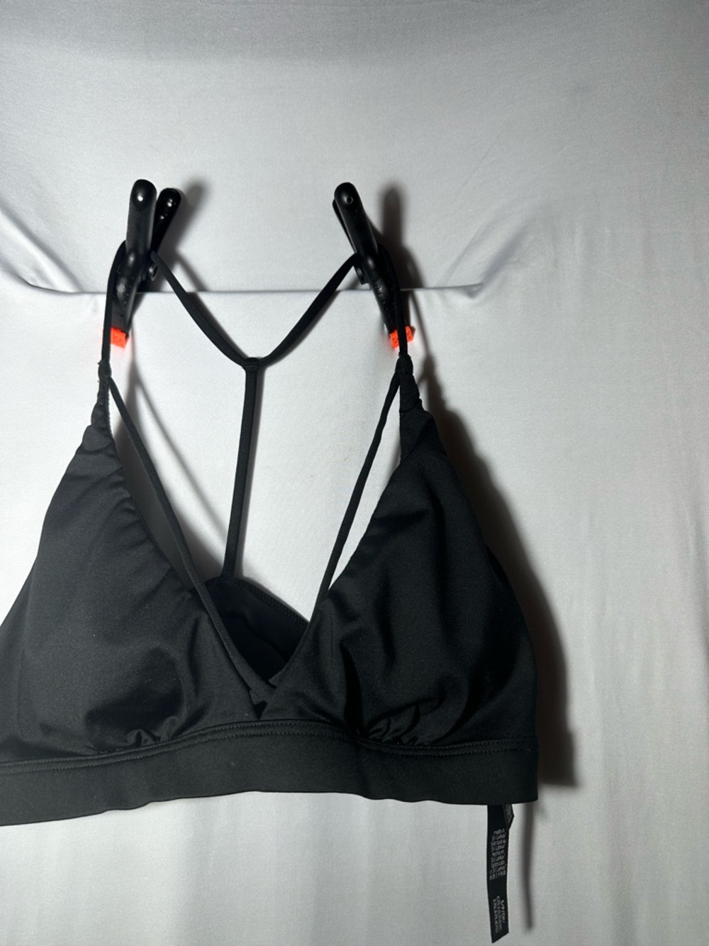 PINK Victoria's Secret Black Strappy T-Back Bralette Small - Picture 3 of 7